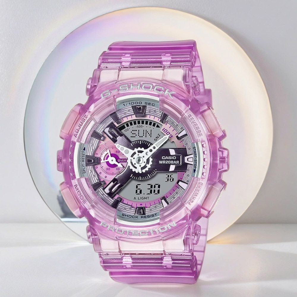 CASIO 卡西歐 G-SHOCK 未來系列 半透明女錶手錶 GMA-S110VW-4A