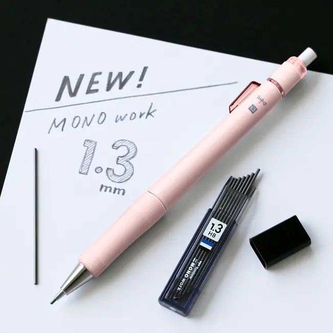 Tombow MONO work 1.3mm自動鉛筆/ 粉色