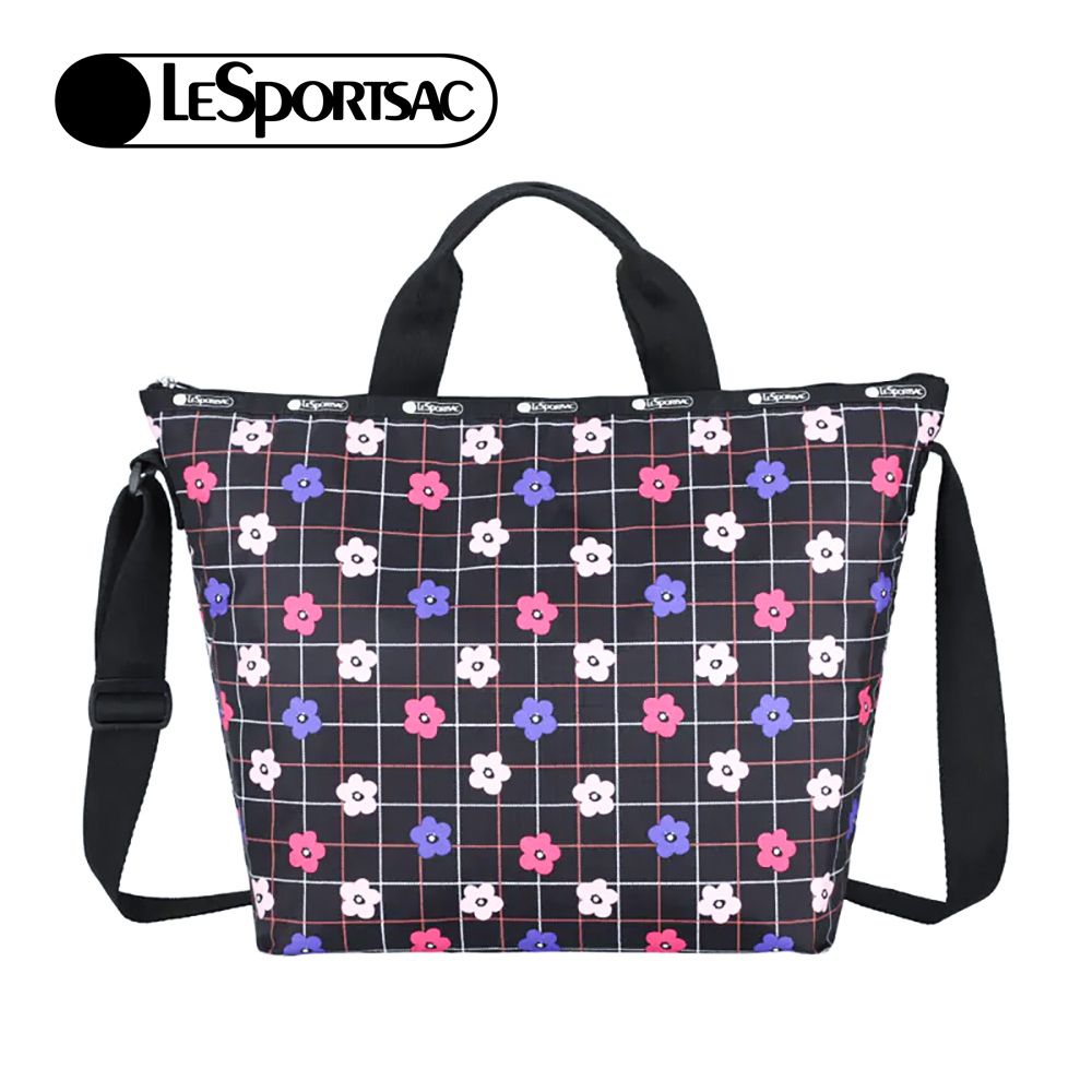 Lesportsac Deluxe Easy Carry Tote 手提肩背兩用托特包/ 花格棋盤