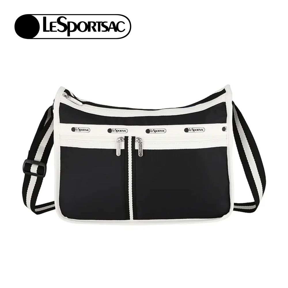 Lesportsac Deluxe Everyday Bag 經典斜背包/ 滾邊夜幕黑