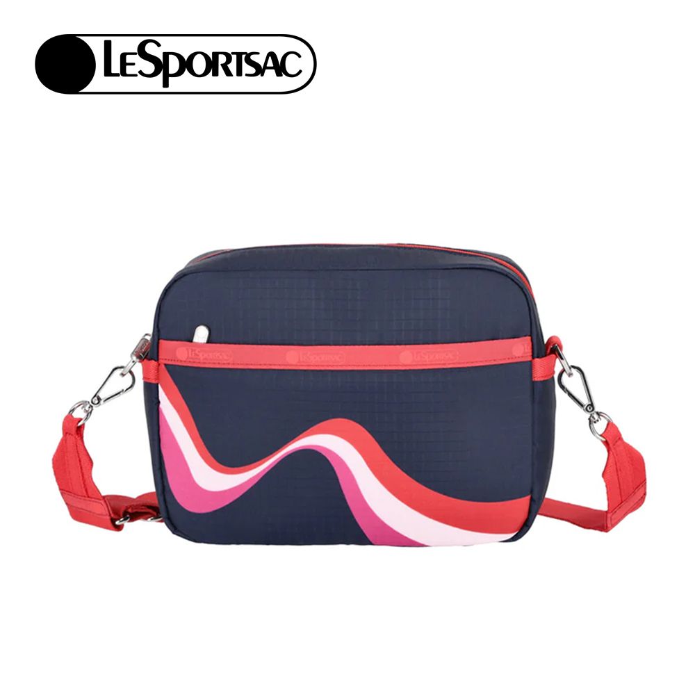 Lesportsac Deluxe Crossbody 拉鍊斜背包/ 復古波浪