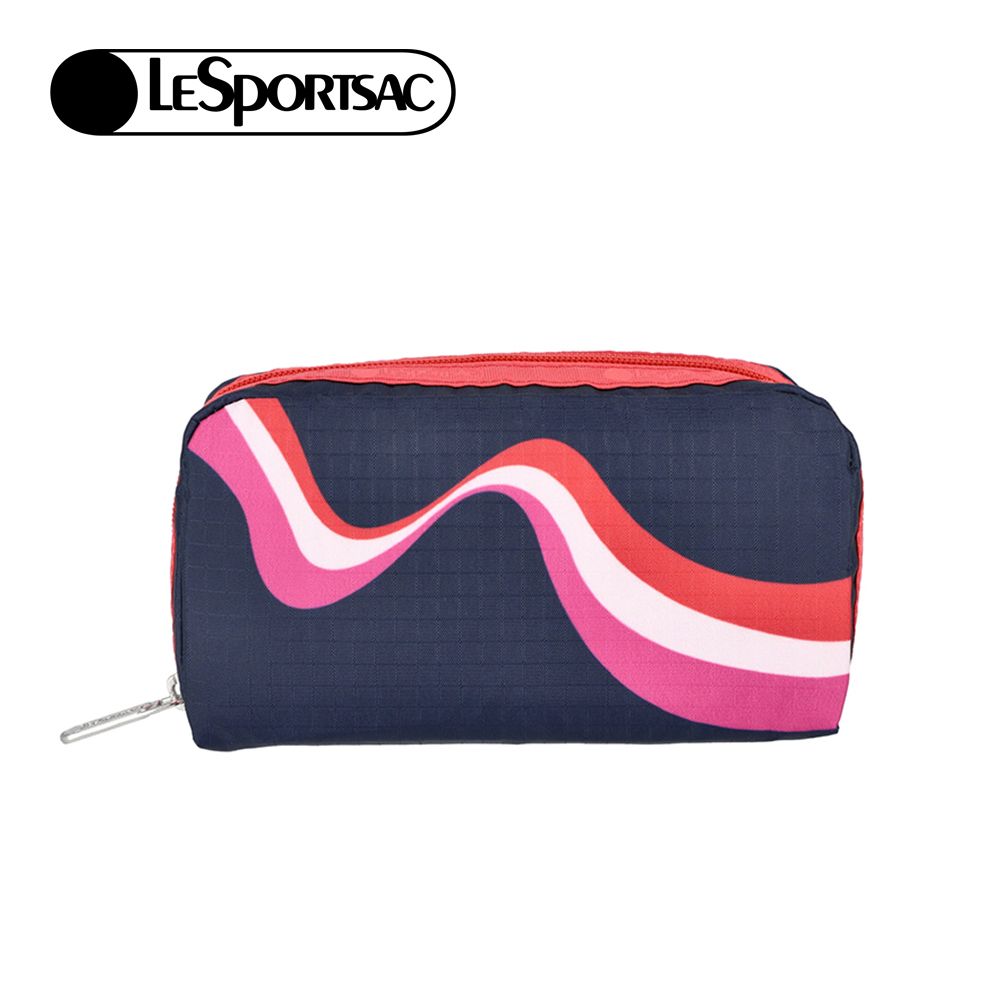 Lesportsac Rectangular Cosmetic 長形化妝包/ 復古波浪