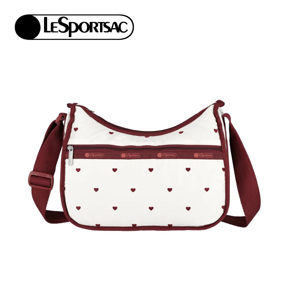 Lesportsac Classic Hobo 經典斜背包/ 莓果心刺繡