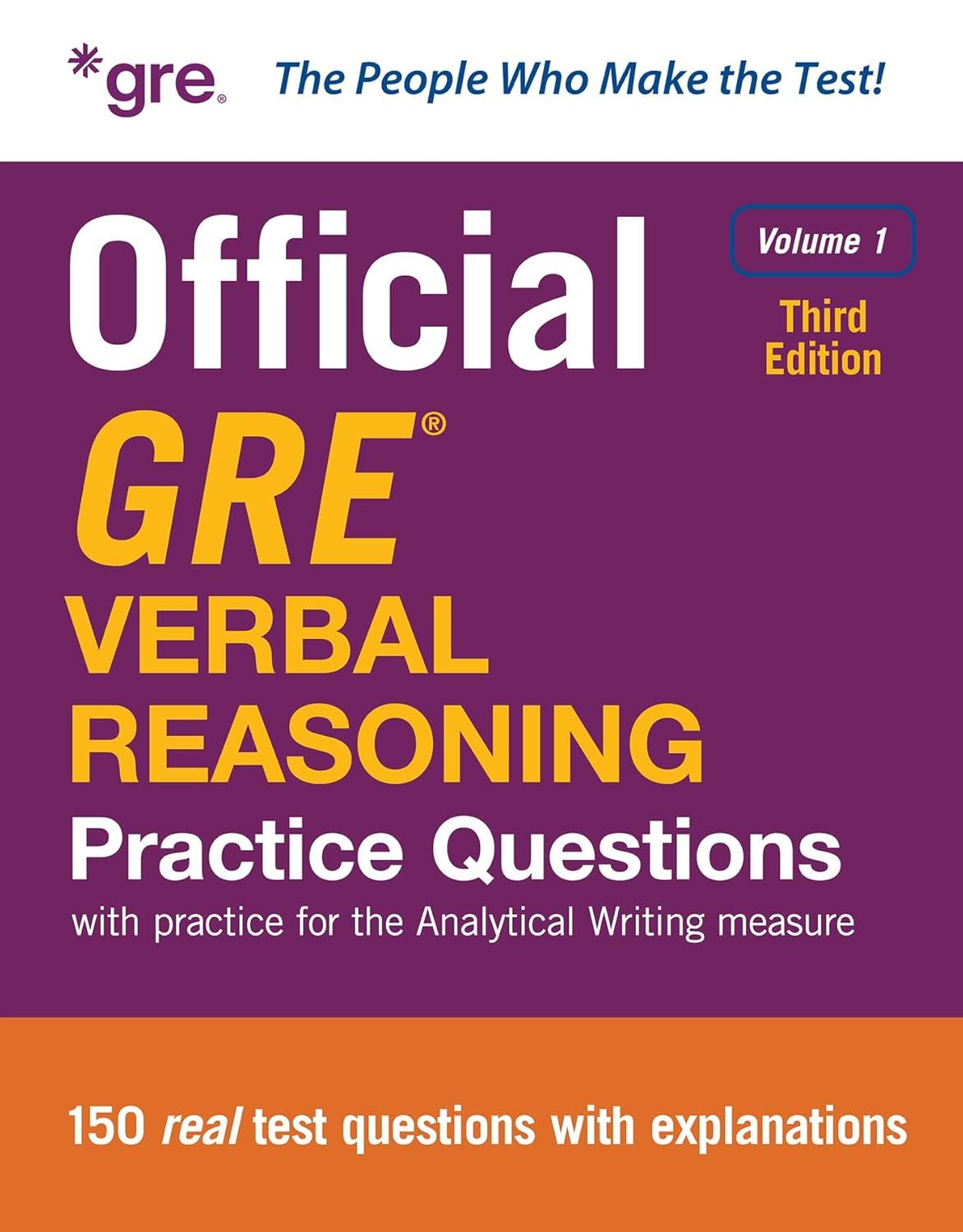 Official GRE Verbal Reasoning Practice Questions Vol. 1 (3 Ed.)