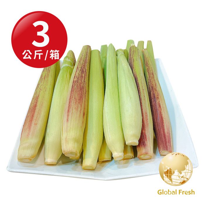 盛花園蔬果 台南佳里帶殼玉米筍3kg x1箱(非基因改造)
