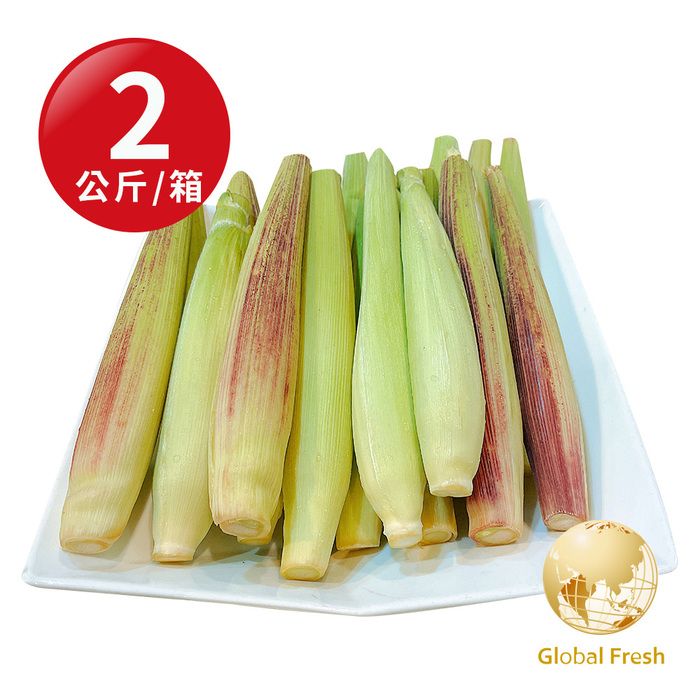 盛花園蔬果 台南佳里帶殼玉米筍2kg x1箱(非基因改造)