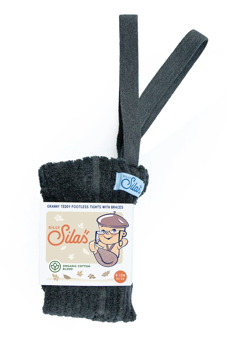Silly Silas復古泰迪吊帶褲 / Dark Grey Blend / 6-12M