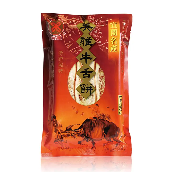 美雅宜蘭餅 輕脆超薄牛舌餅-黑糖(大)x9包