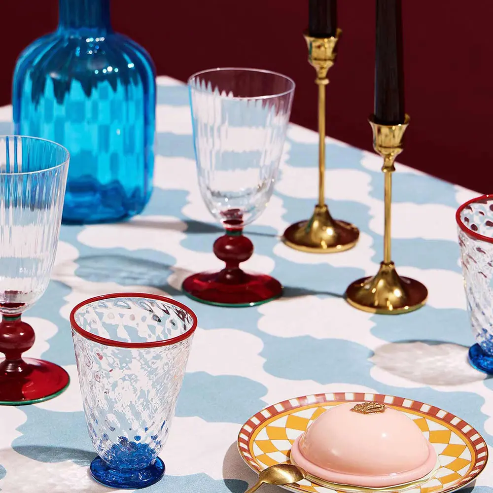 LA DoubleJ 藍色透明水杯(兩入)