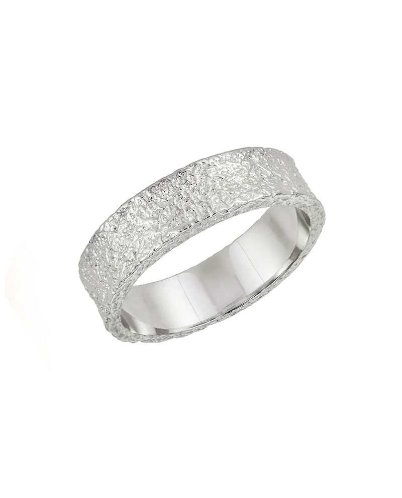 【ARTE WHITE】J&CO. JEWELRY Vintage復古浮凸寬版戒指(銀)/ 美國戒圍8號