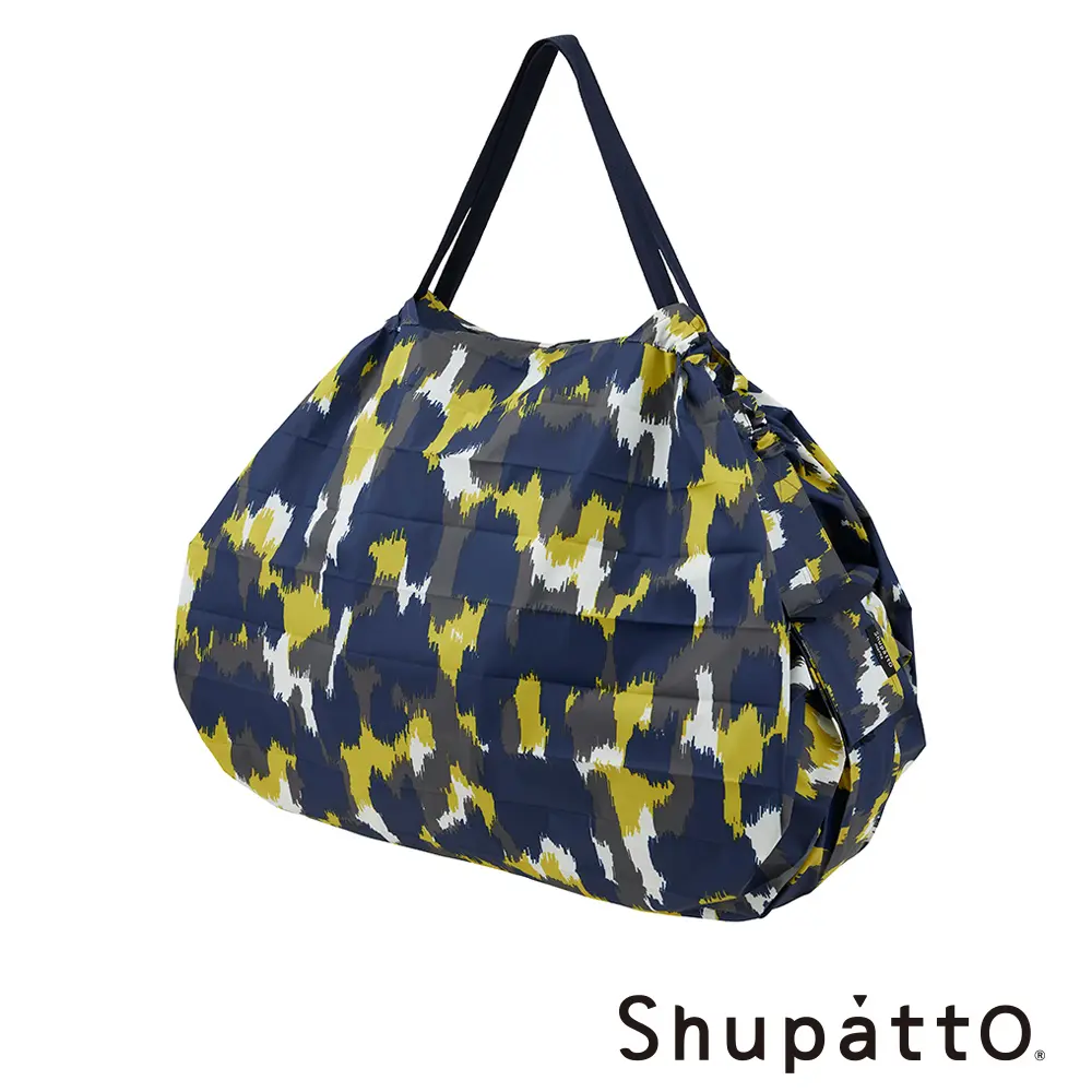 Shupatto 燈籠型都會時尚系列秒收環保啪啪包-大 / 樹蔭藍