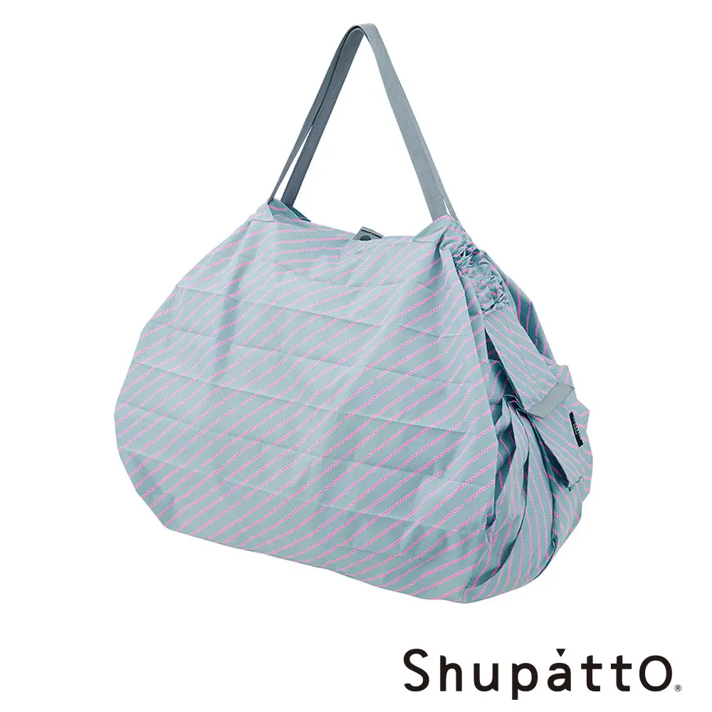 Shupatto 燈籠型都會時尚系列秒收環保啪啪包-大 / 朝日灰