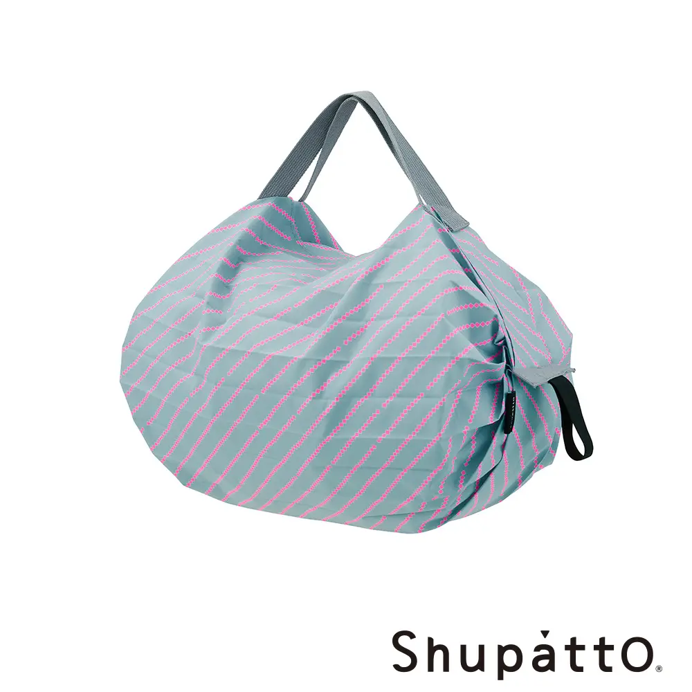 Shupatto 燈籠型都會時尚系列秒收環保啪啪包-小 / 朝日灰