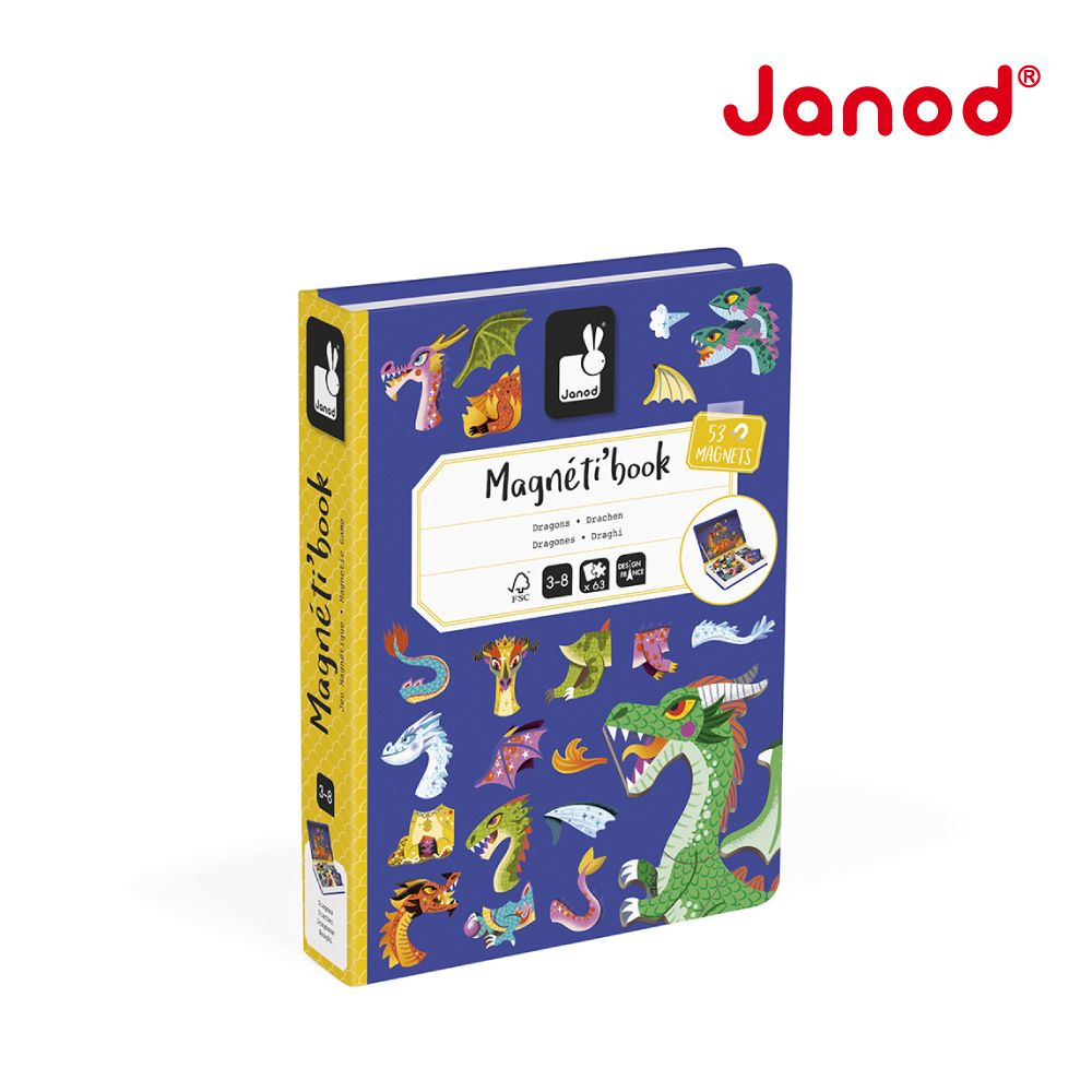 Janod磁鐵遊戲書/ 噴火龍
