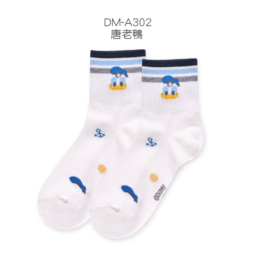 【ONEDER旺達棉品】迪士尼趣味系列中筒襪/ 唐老鴨/ 22-26