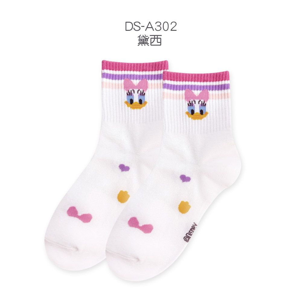 【ONEDER旺達棉品】迪士尼趣味系列中筒襪/ 黛西/ 22-26