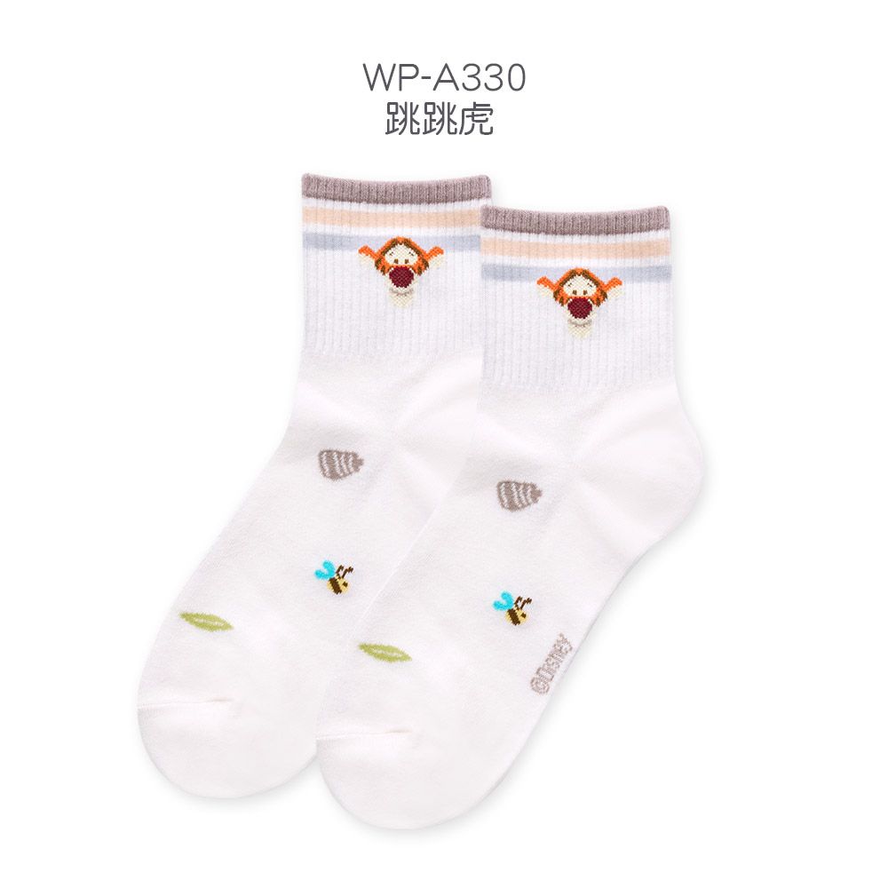 【ONEDER旺達棉品】迪士尼趣味系列中筒襪/ 跳挑虎/ 22-26
