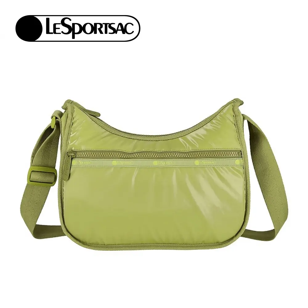 Lesportsac Classic Hobo 經典斜背包/ 亮面橄欖綠