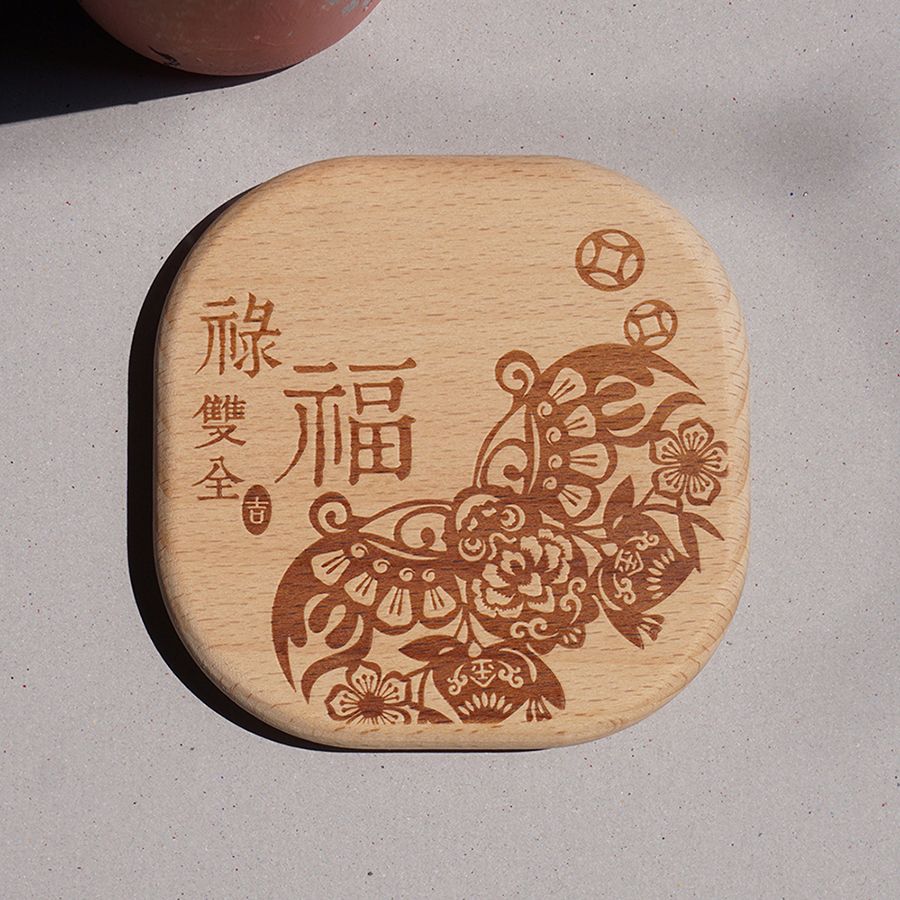 DOSEE麥麥大節慶杯墊/ 福祿雙全