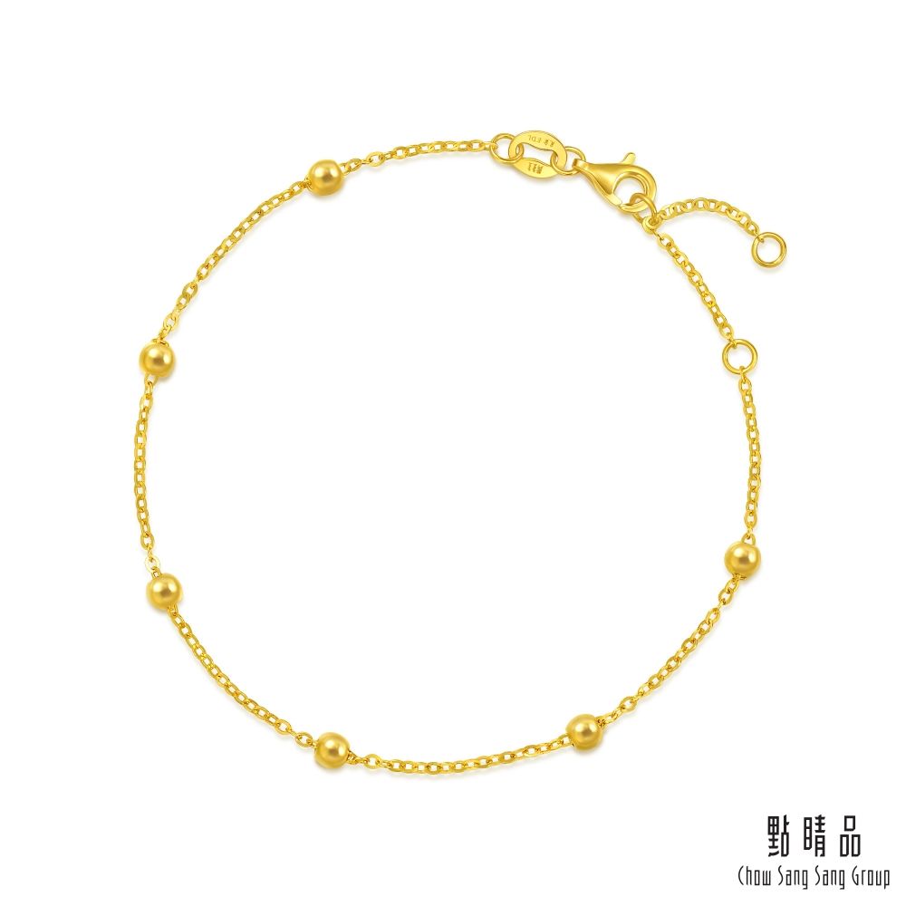 點睛品 小圓珠O字鍊 黃金手鍊_計價黃金
