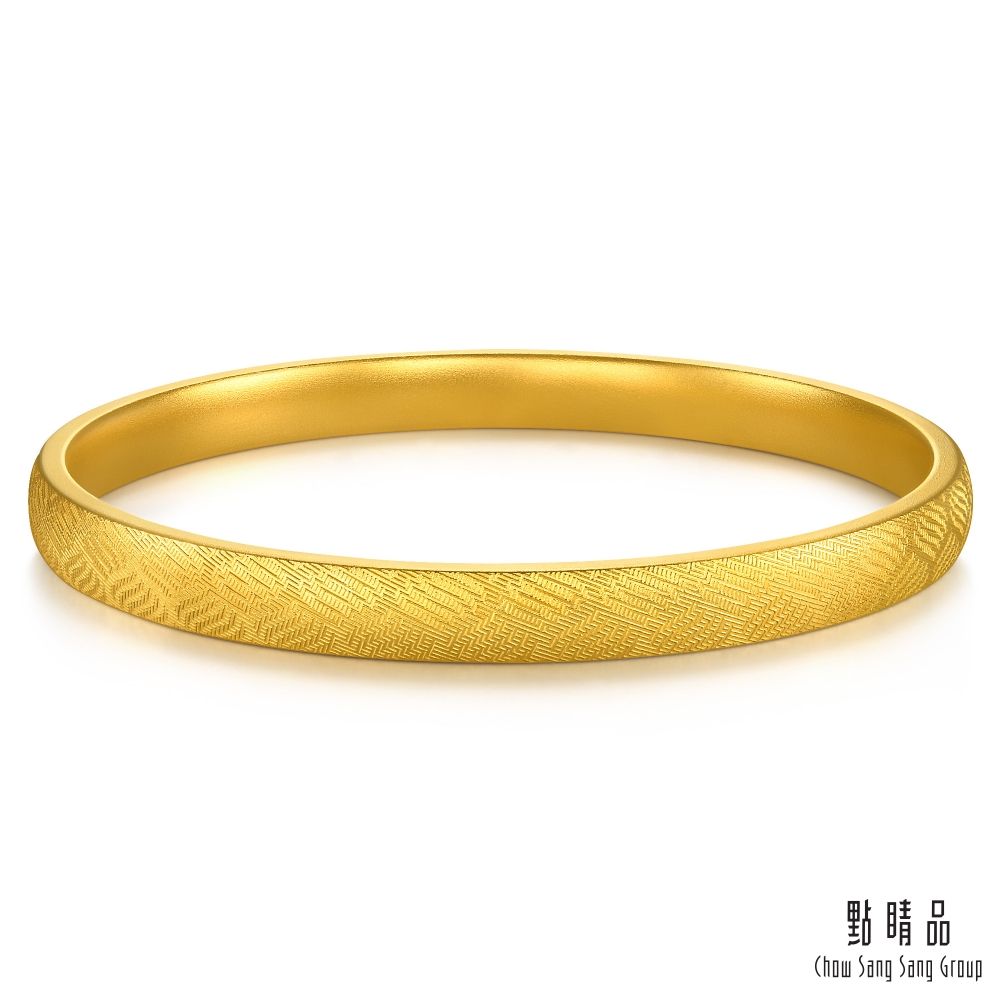 點睛品 五福雅韻 黃金手鐲_計價黃金(07)
