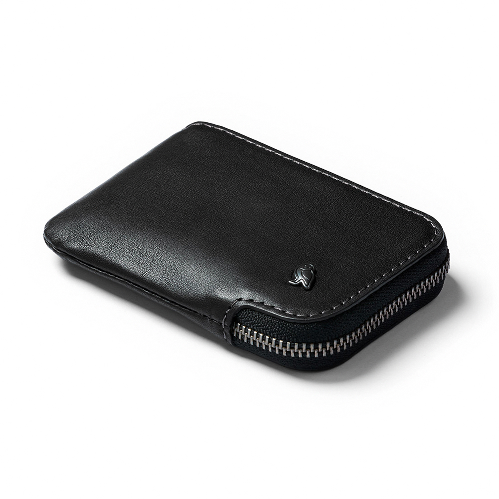 Bellroy 優質環保皮革小錢包 卡片收納包 拉鍊零錢包/ 黑