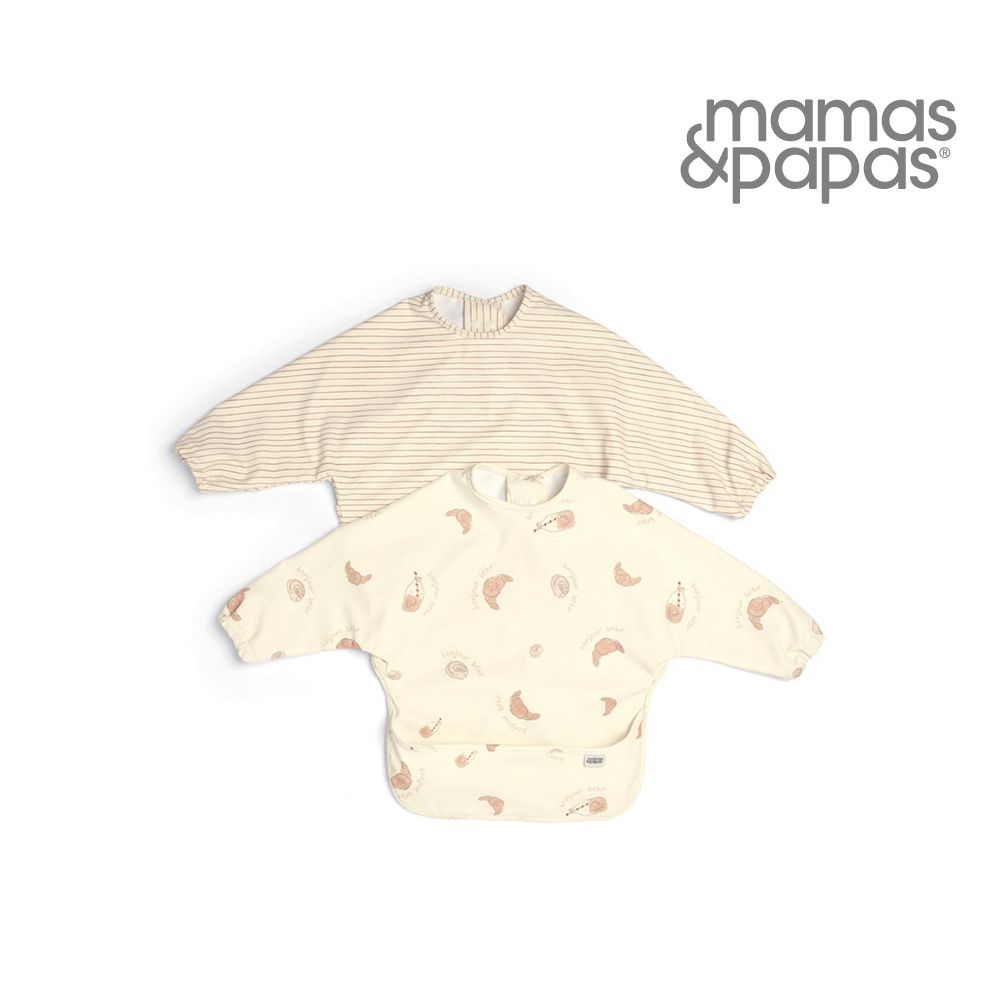 Mamas & Papas 寶貝妳好-長袖防水圍兜(2入)