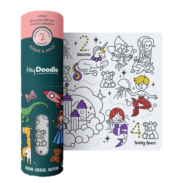 HeyDoodle 矽膠畫墊迷你桶裝-童話故事
