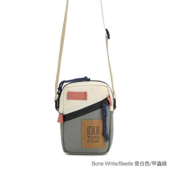 TOPO DESIGNS Mini Shoulder Bag斜背包/ 骨白色/甲蟲綠/ Bone White/Beetle