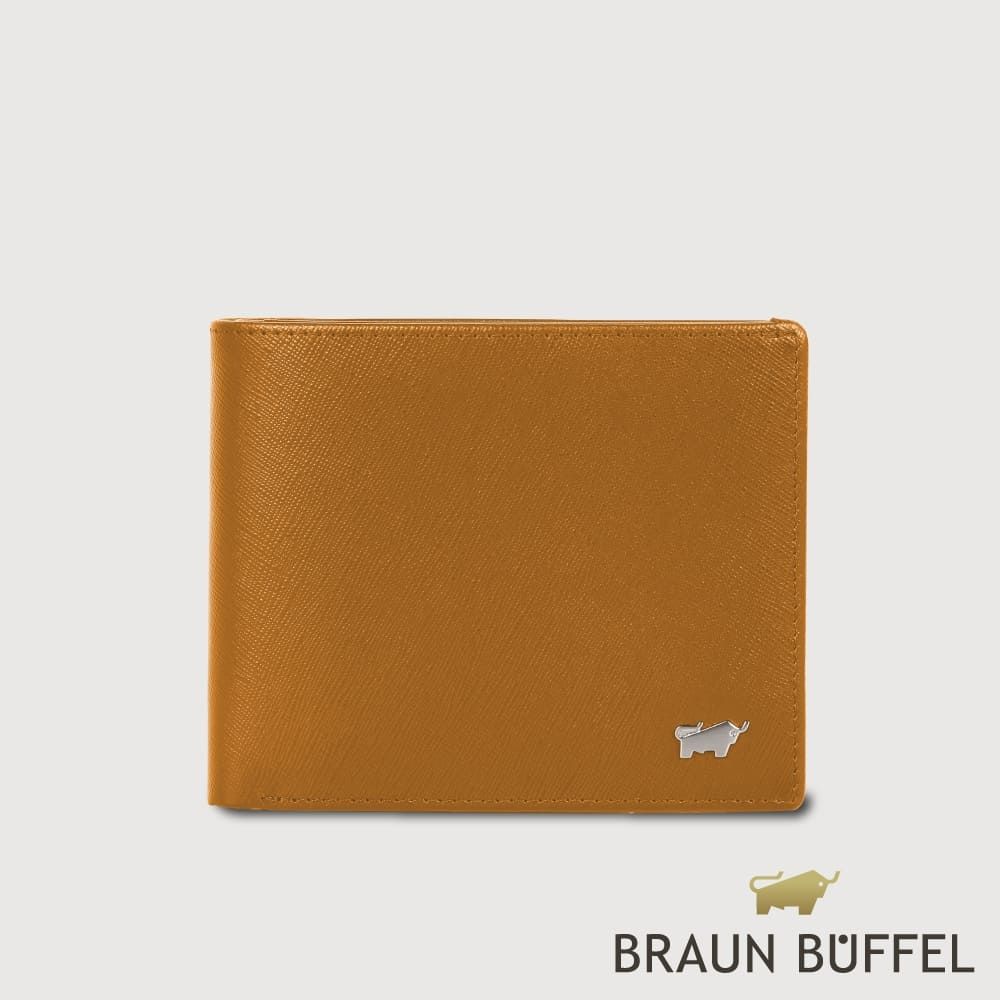 【BRAUN BUFFEL 德國小金牛】台灣總代理 亞當 10卡短夾-淺棕色/BF504-314-CS
