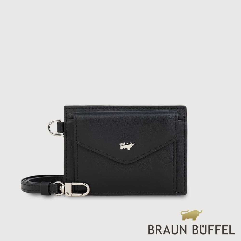 【BRAUN BUFFEL 德國小金牛】台灣總代理 維那斯-B 證件夾-黑色/BF849-170-BK