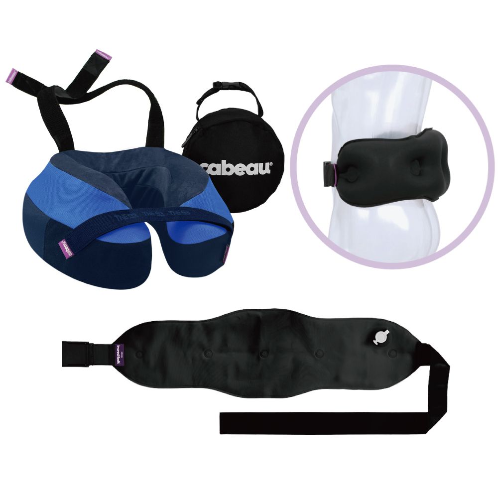 Cabeau旅途神隊友-S3頸枕TNE+護腰帶經典版/ 雪梨藍
