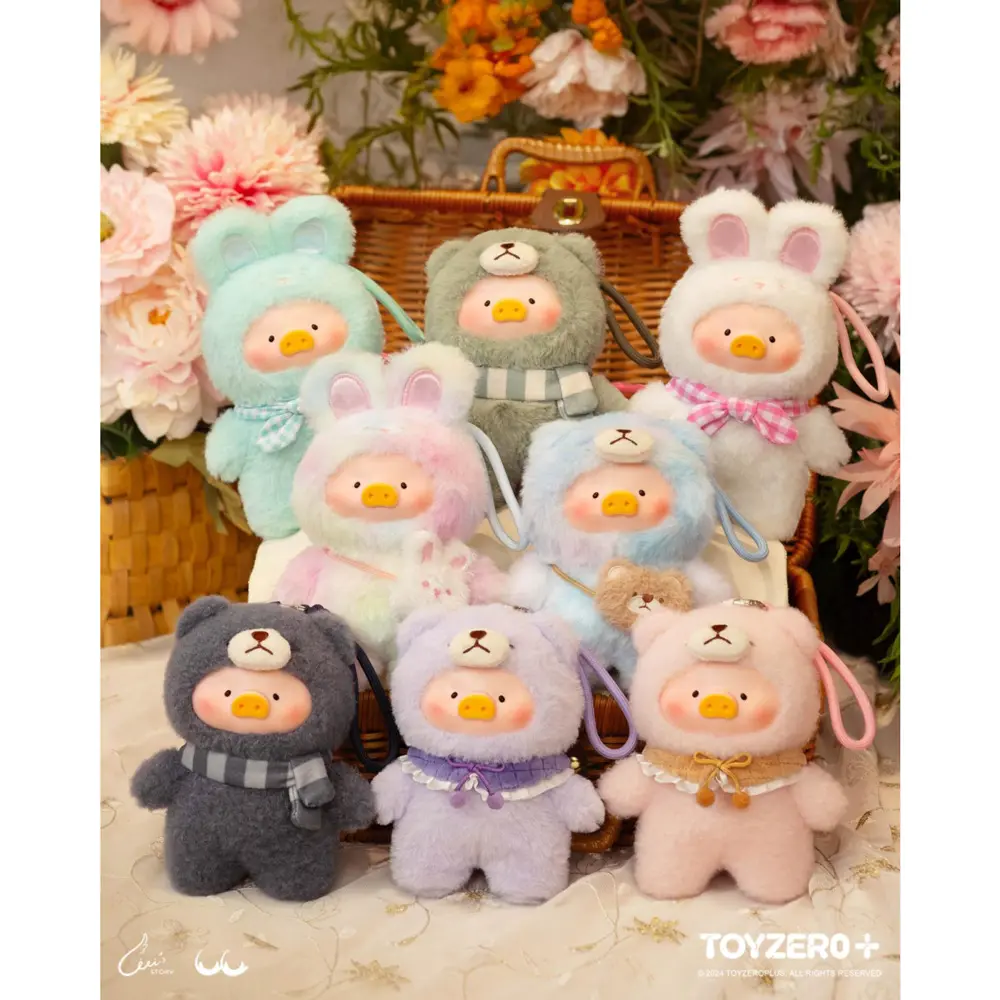 TOYZEROPLUS罐頭豬LuLu美好時光系列膠臉毛絨掛件盲盒/ 6入盒裝