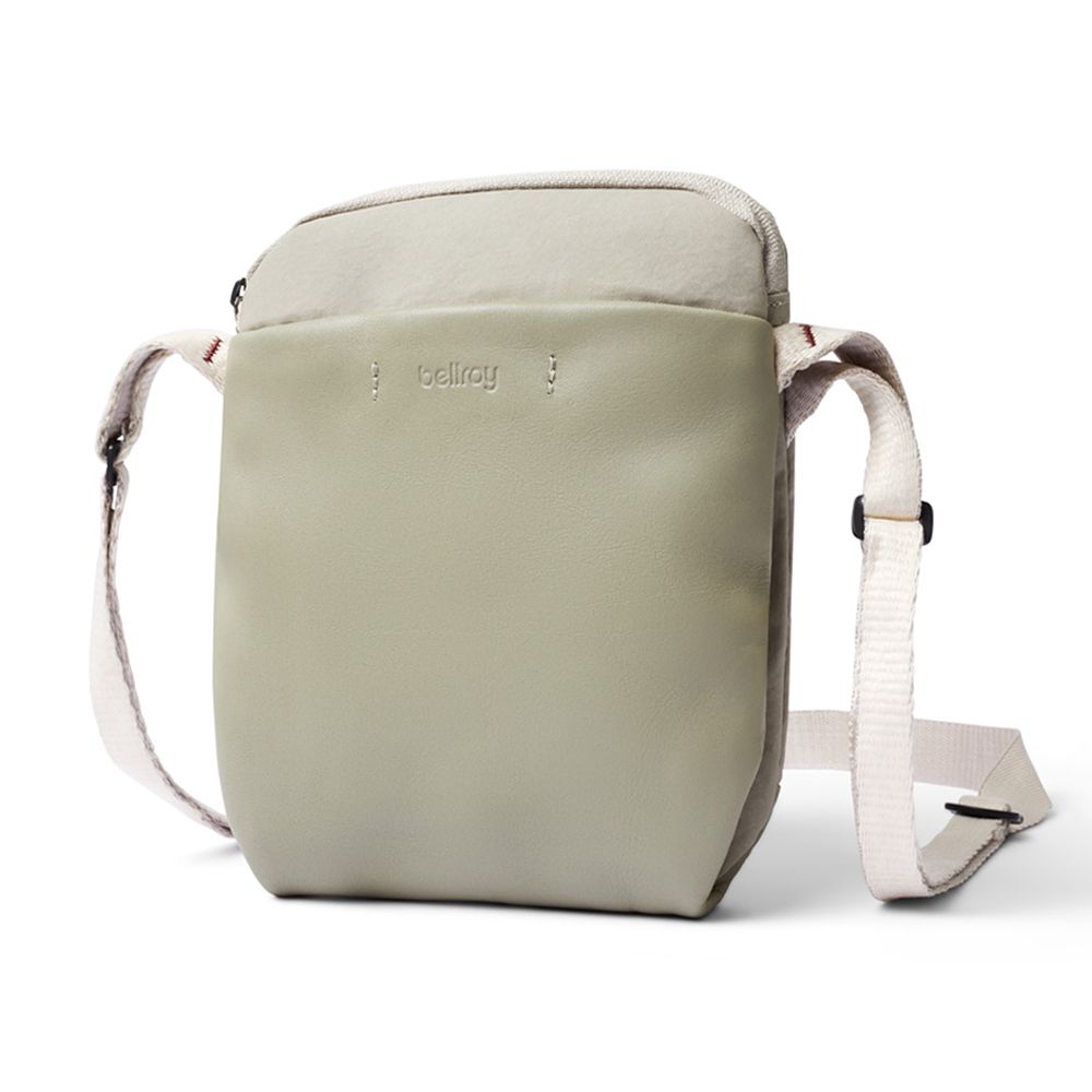 Bellroy 城市斜背包 Premium 收納隔層皮革材質側背包/ 淺灰