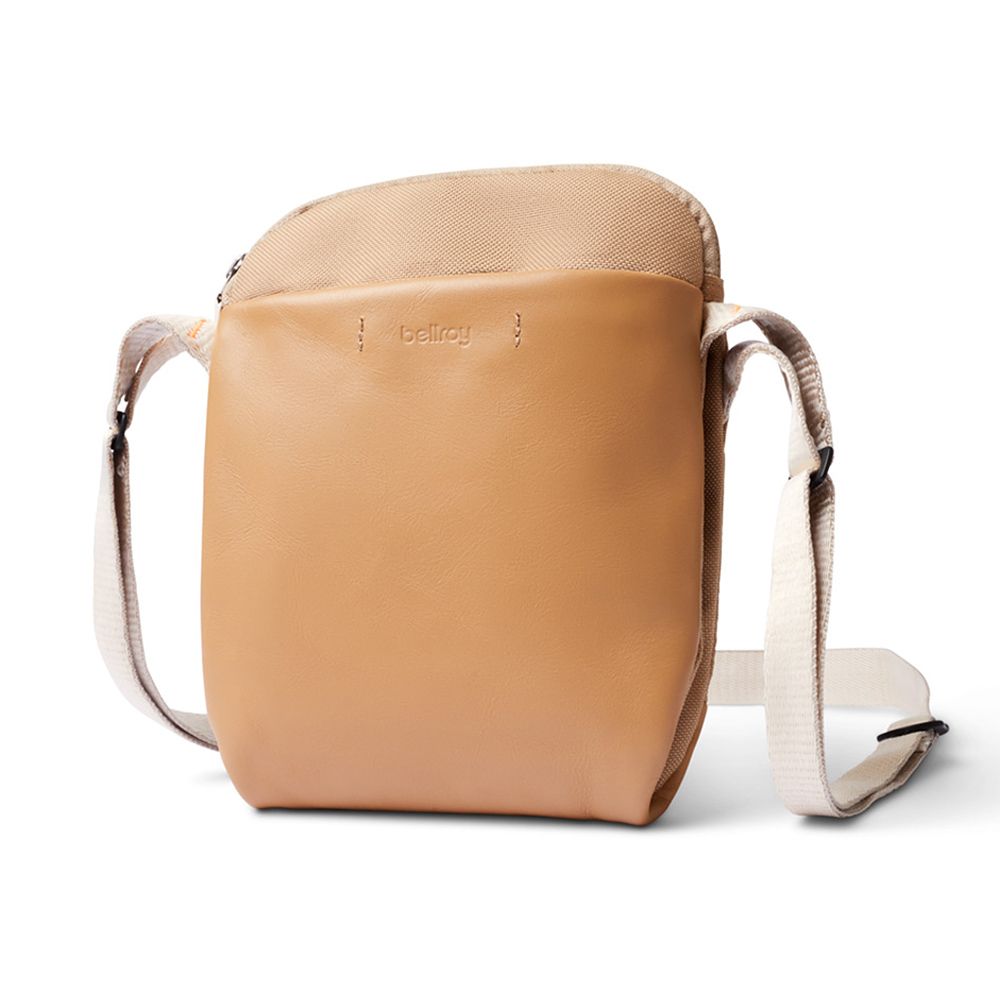 Bellroy 城市斜背包 Premium 收納隔層皮革材質側背包/ 淺卡其