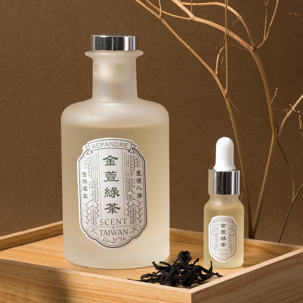 hoi!LAB 台灣茶香氛精油擴香+精油 ( 附含擴香棒 )/ 金萱綠茶