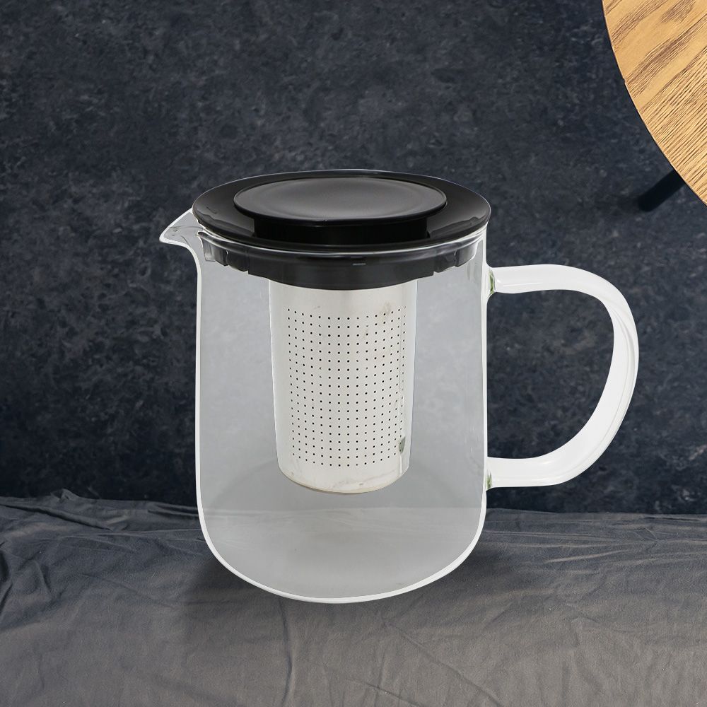 Kiyodo爵士耐熱玻璃泡茶壺-850ml-1支/ 黑色