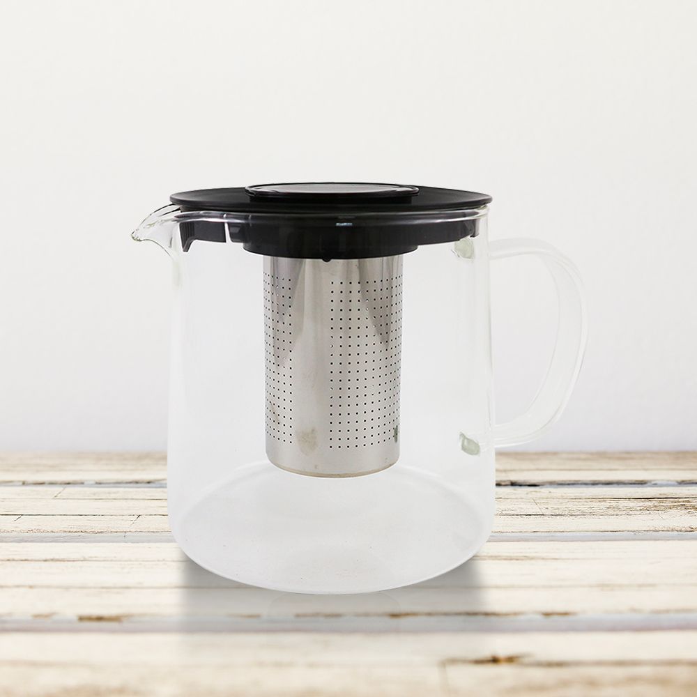 Kiyodo爵士耐熱玻璃泡茶壺-1.15L-1支/ 黑色