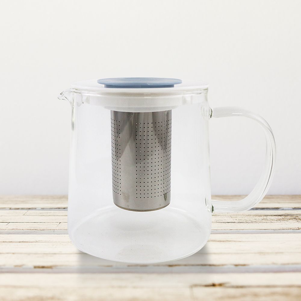 Kiyodo爵士耐熱玻璃泡茶壺-1.15L-1支/ 藍色