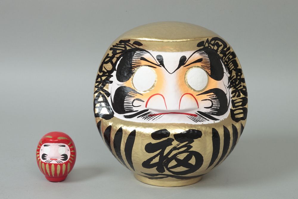 江戶御緣物語 招福祈願 達摩不倒翁 だるま 金色 50cm(擺設 送禮 許願 DIY)