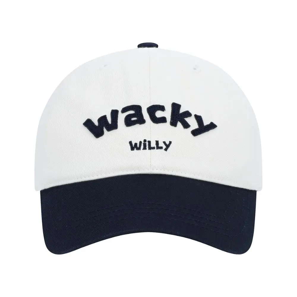 韓國 Wacky WiLLy 拼色棒球帽 象牙白