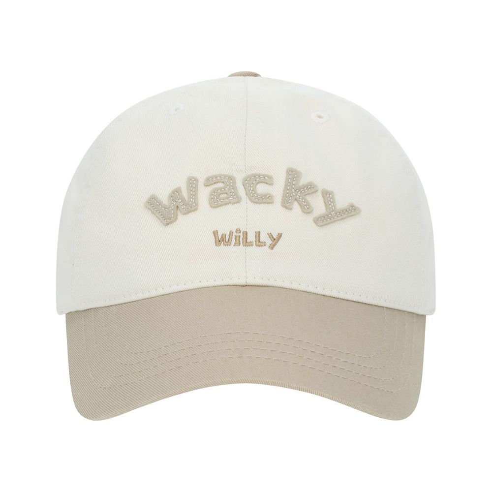 韓國 Wacky WiLLy 拼色棒球帽 淺褐色