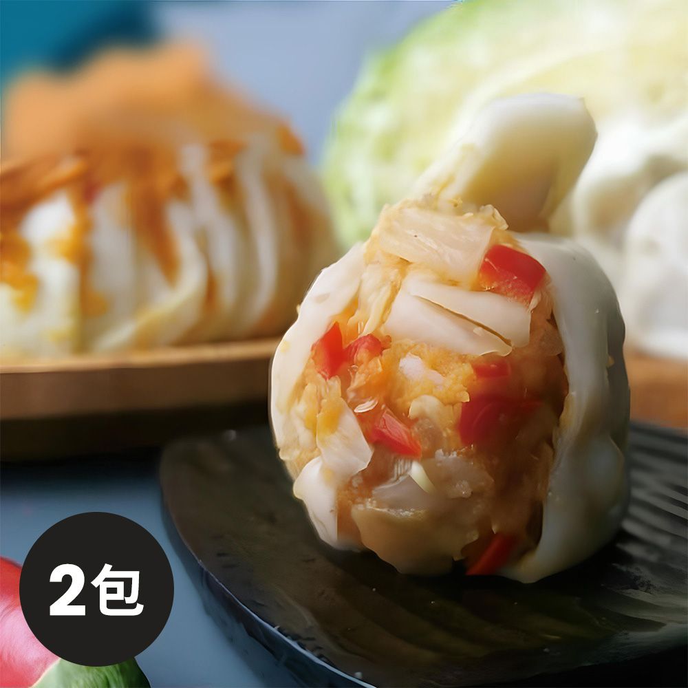 《木木蔬素》黃金泡菜水餃(500G±10%, 20入/包共2包)