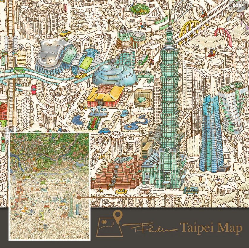 Pintoo / Tom Parker - 台北地圖設計款 / 1200片拼圖