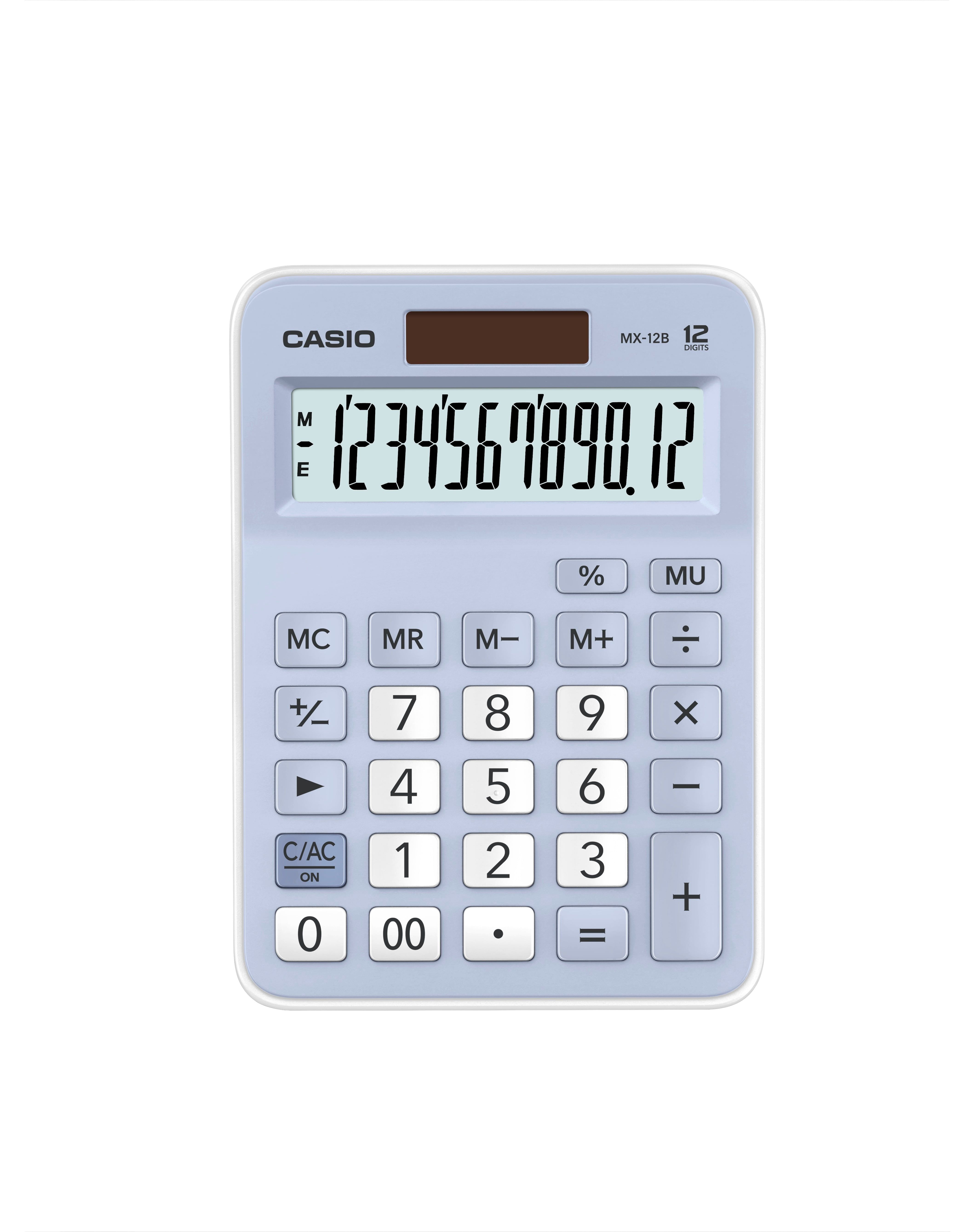 CASIO商用型計算機/ 12位元/ 粉藍/ MX-12B-LB
