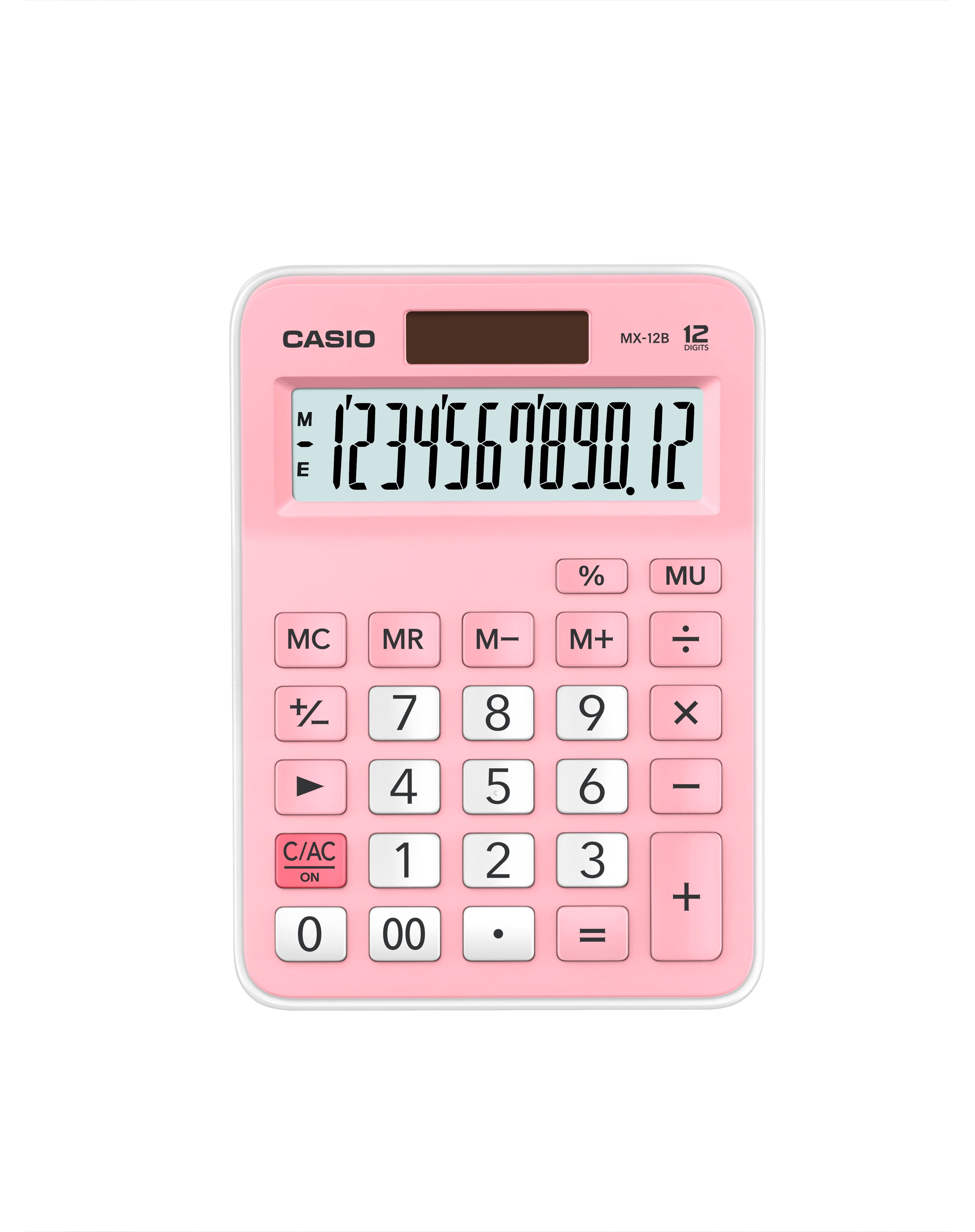 CASIO商用型計算機/ 12位元/ 粉紅/ MX-12B-PK