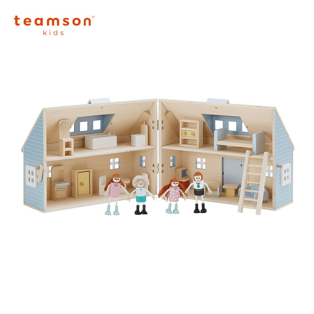 【美國Teamson】便攜式童話小娃娃屋
