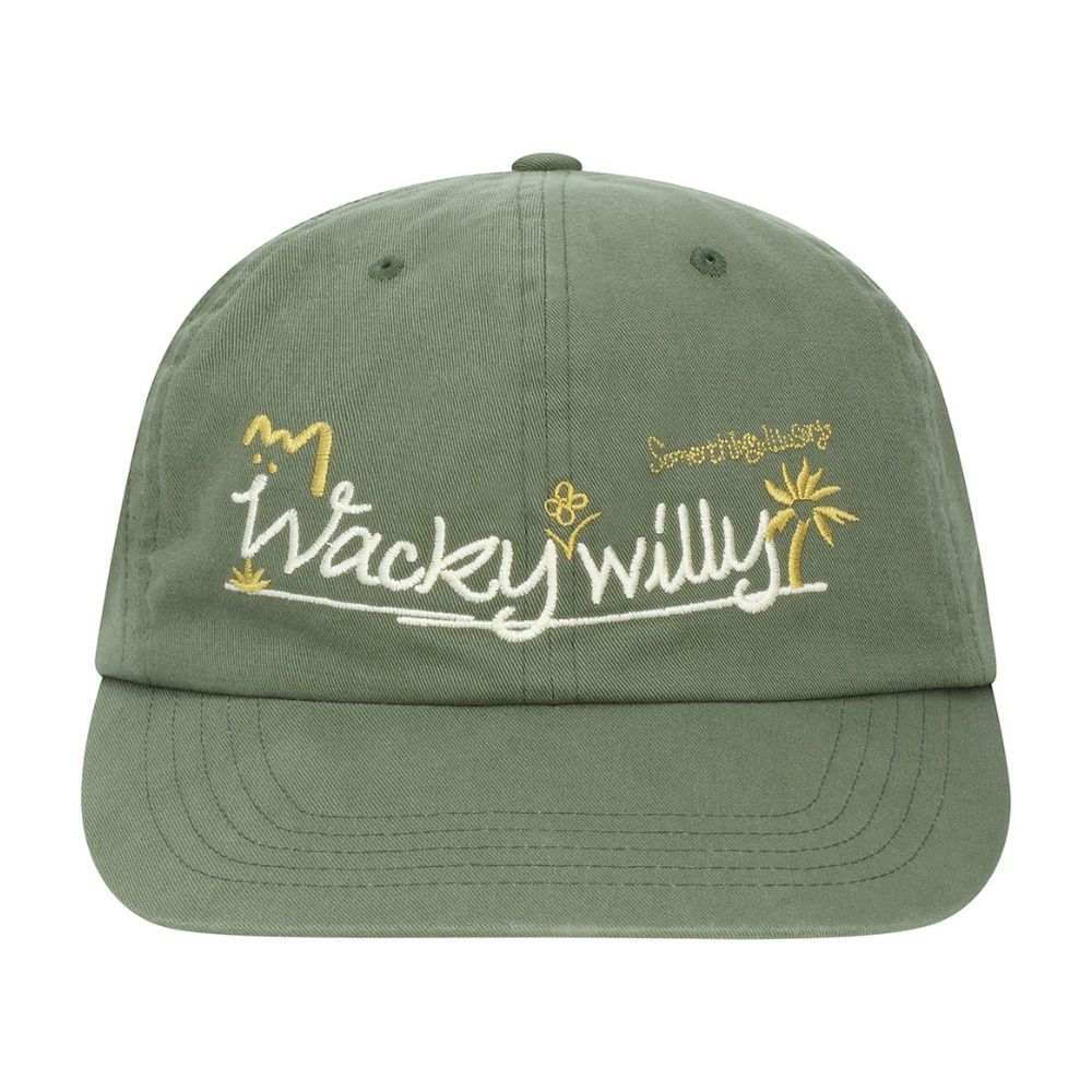 韓國 Wacky WiLLy 椰子樹拼接帽 卡其色