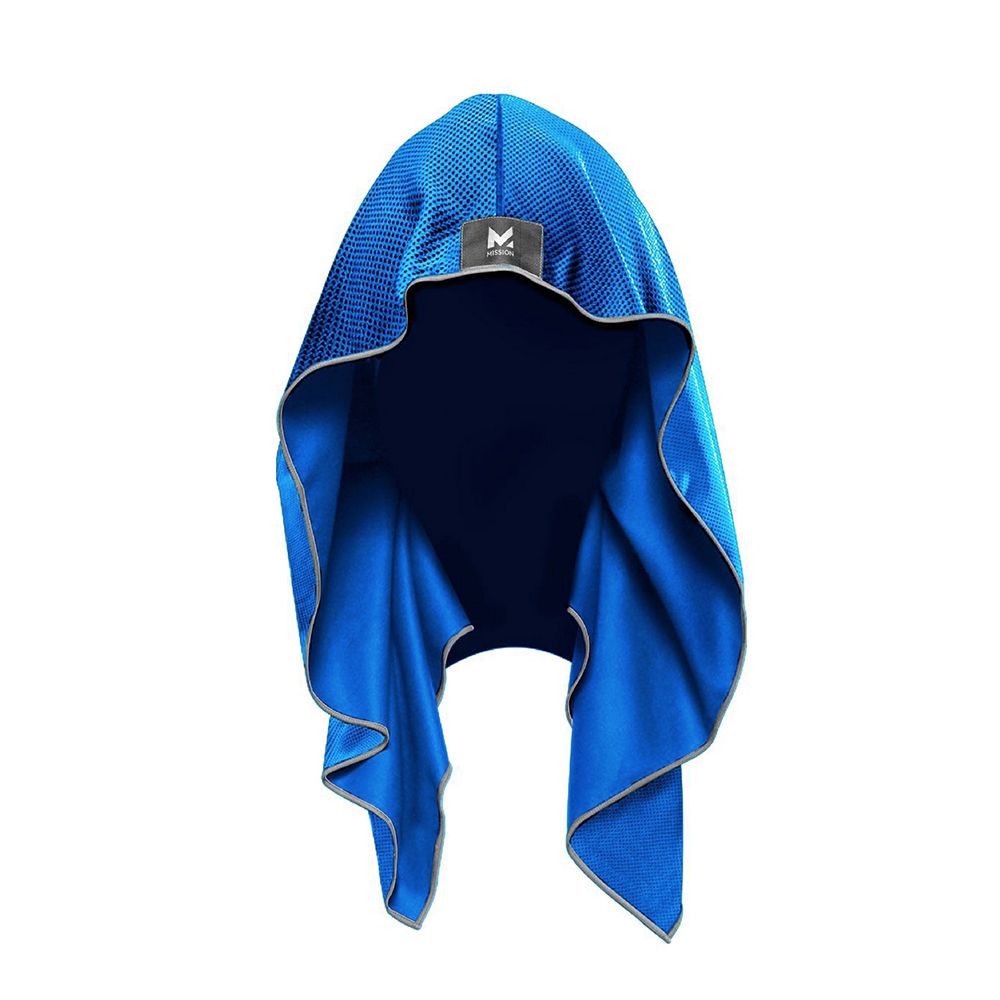Mission 美國水冷瞬涼連帽運動巾/Hoodie Towels 藍色