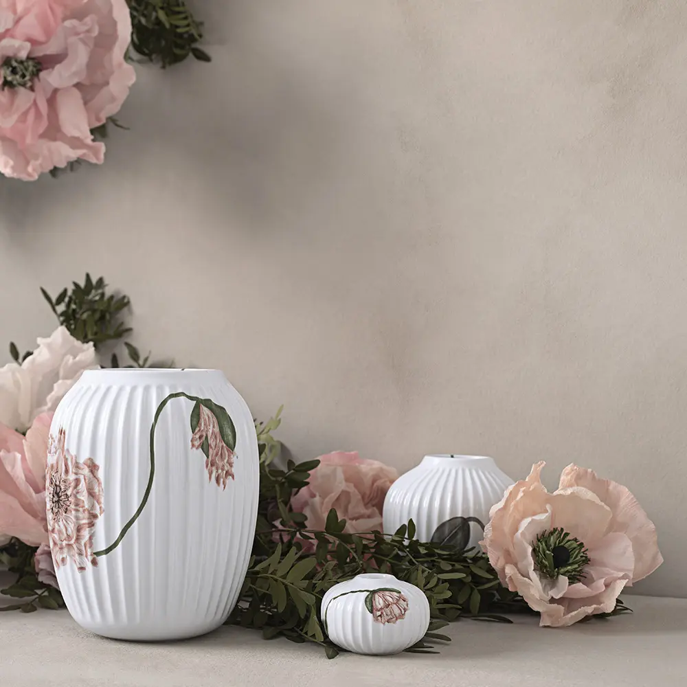 北歐櫥窗/Kähler Hammershøi Poppy 罌粟花瓶 (H 21cm)